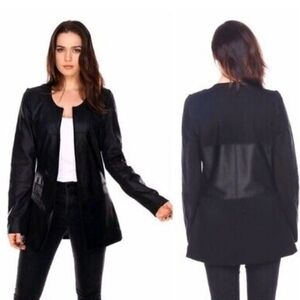 My Tribe Black Leather Jacket S